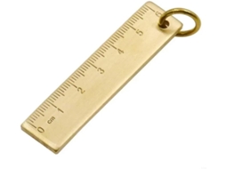 Chaveiro Fofo Com Régua Reta De Metal De 6 Cm, Para Estudantes