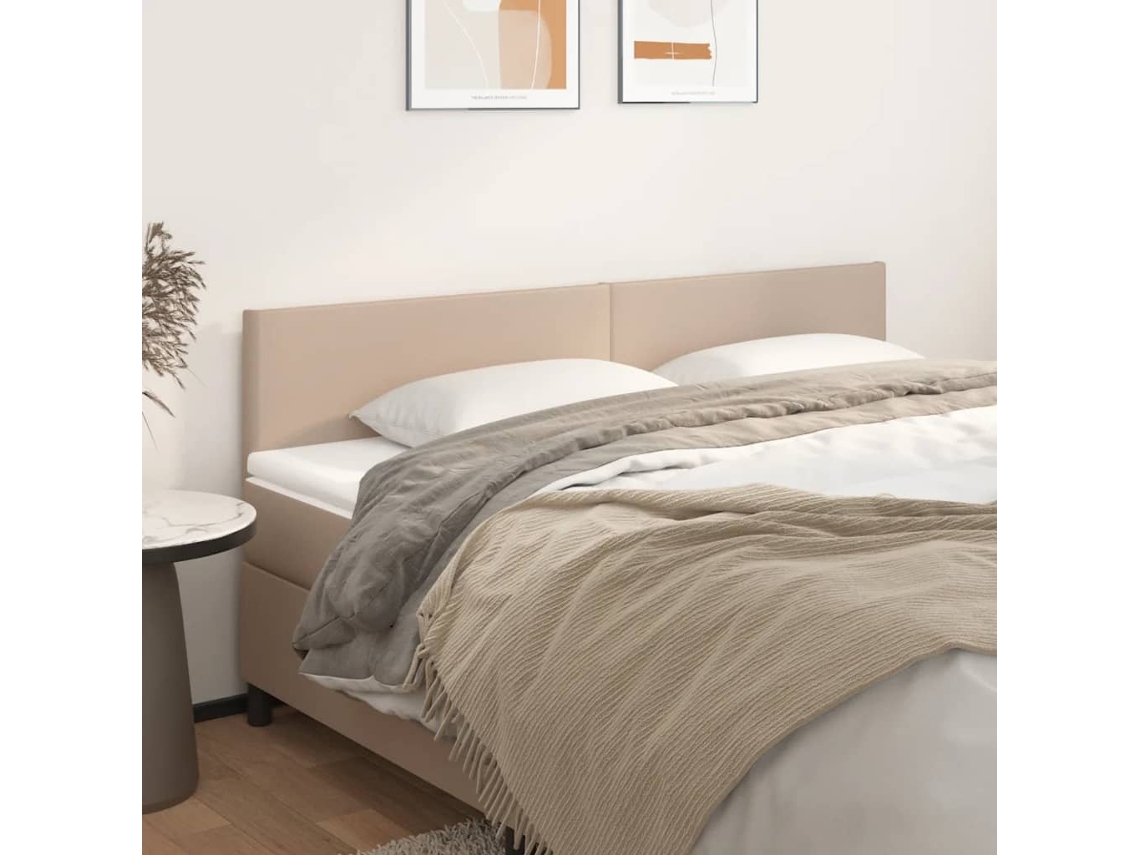Vidaxl Cabeceiras Cappuccino 180x5x78/88 Cm Couro Artificial