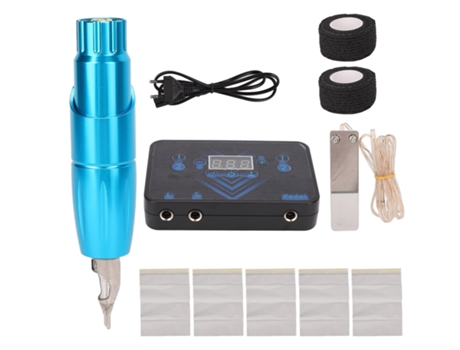 Máquina De Tatuagem Rotativa Azul Com 2 Modos, Liner E Shader, Alimentação 90 265v, Caneta Com Conector Rca Aiaididiy
