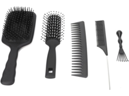 Conjunto De 5 Pentes Com Dentes Arredondados, Muito Duráveis, Escova De Cabelo Em Formato Pá Para Massagear O Couro