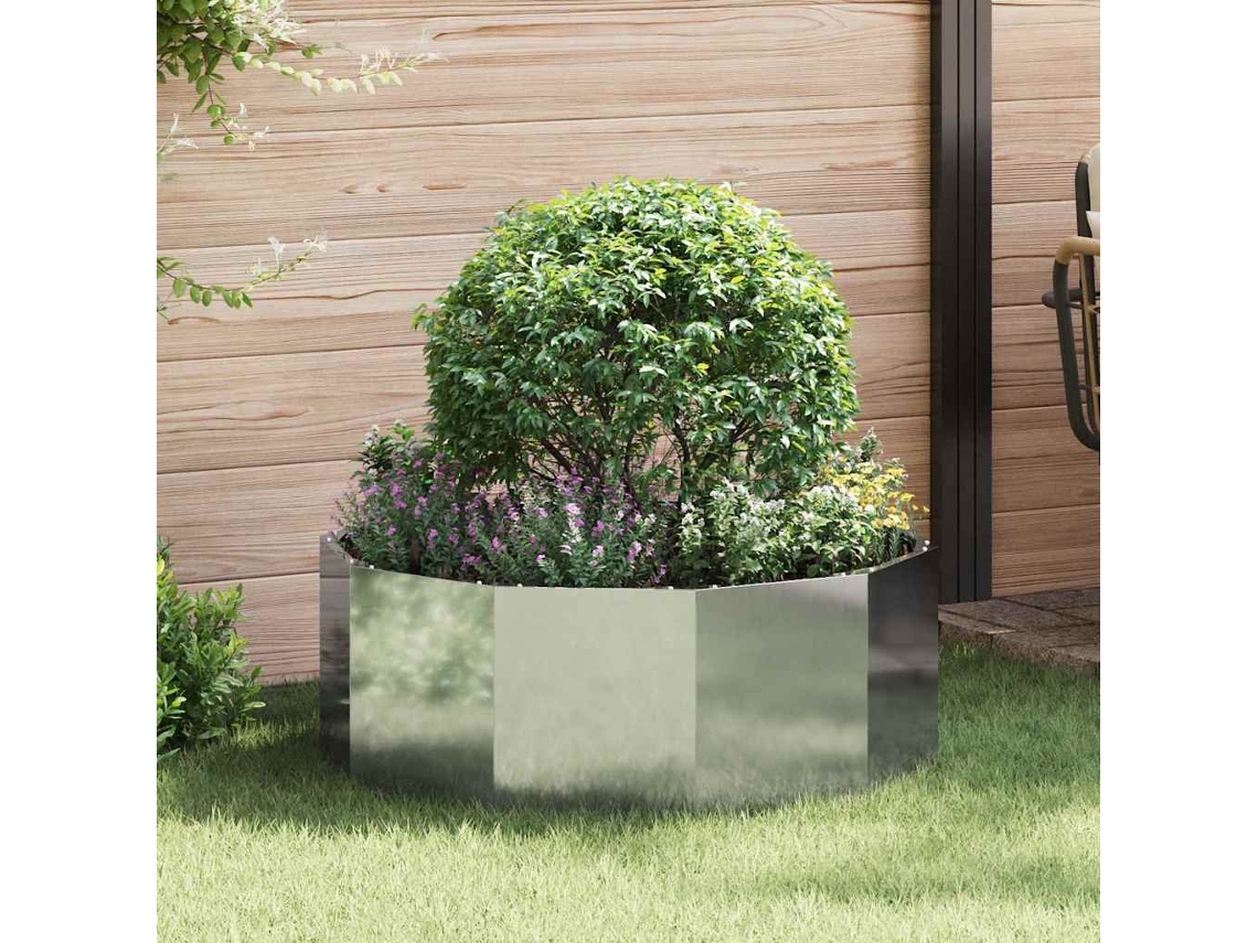 Vidaxl Floreira Prateado 90 X 90 X 35 Cm Aço Galvanizado