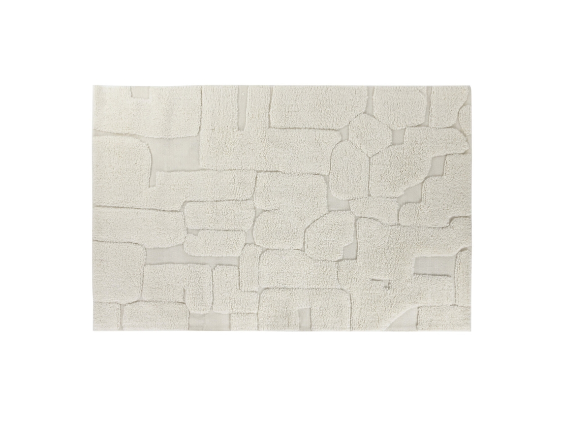 Tapete de Lã e Algodão 2800 G/m² com Textura em Relevo, 200 X 140 X 1 Cm ALEXANDRA HOUSE LIVING