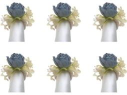 Conjunto De 6 Porta-guardanapos De Flores Artificiais, Elegantes Porta-lenços Para Refeições E Festas,