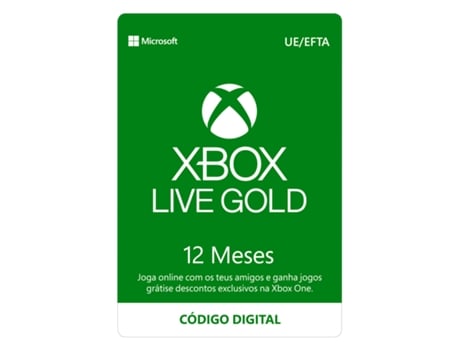 Cartão Xbox Live Gold 12 Meses (Formato Digital)