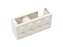 Dispensador de Fita Adesiva em Formato Mini Bloco Montar, Porta fita Portátil para Mesa, Fácil Cortar, Mat Erial Pp, Ideal Uso Es GOKOCO