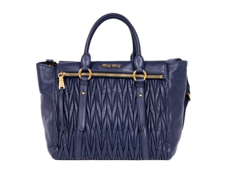 Bolsa De Mulher Miu Miu Pre Owned Navy Blue Crossbody Cabas Azul (tamanho Único)