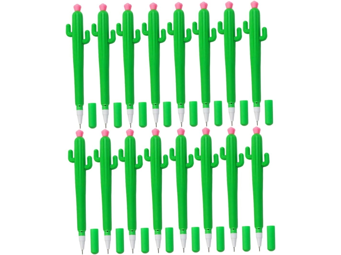 Conjunto De 25 Canetas Em Gel Formato Cacto, Rollerball, Criativas E