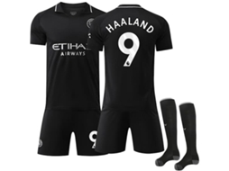 Camisa De Futebol Infantil Manchester City Uniforme De Visitante 25-26, Número 9, Haaland, Tamanho Adulto Xl