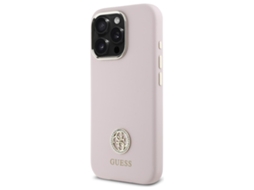 Capa para iPhone 16 Pro GUESS Silicone Rígida Rosa