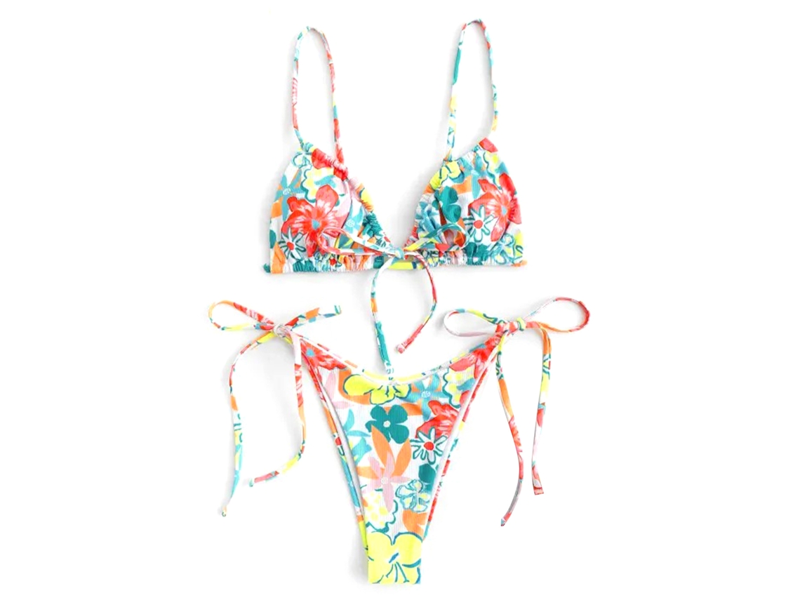 Maiô Verão Estampado Alto Quadro Seco Rápido Sem Costas