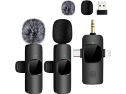 Mini Para Iphone Android Câmera Profissional Sem Fio Lapela Microfone Para Gravação De Transmissão Ao Vivo Youtube Facebook Tiktok CUICH
