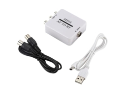 Conversor Av Para Rf Com Frequência De 67, 25 Mhz E 61, 25 Mhz Para Tv, Vhs E Dvd