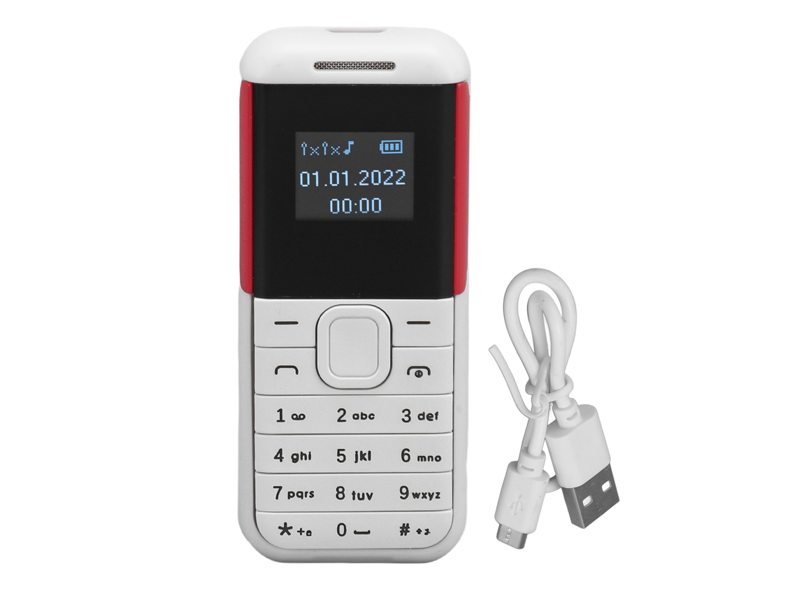 Aetheria telefone Móvel Mini 2g Tiny 0.66 Polegadas Reprodutor de Som Bluetooth Dual Chip Branco
