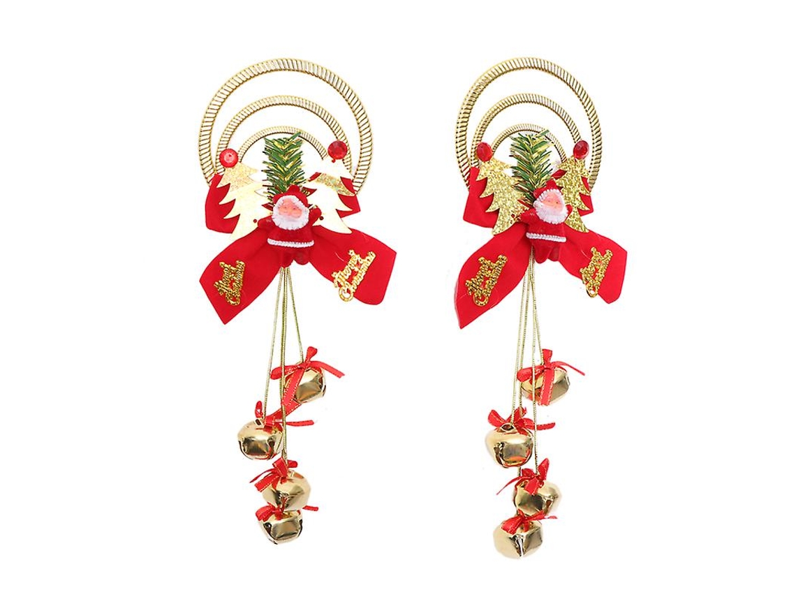 2 Peças de Pingente de Sino de Anel de Natal ALLINLESS