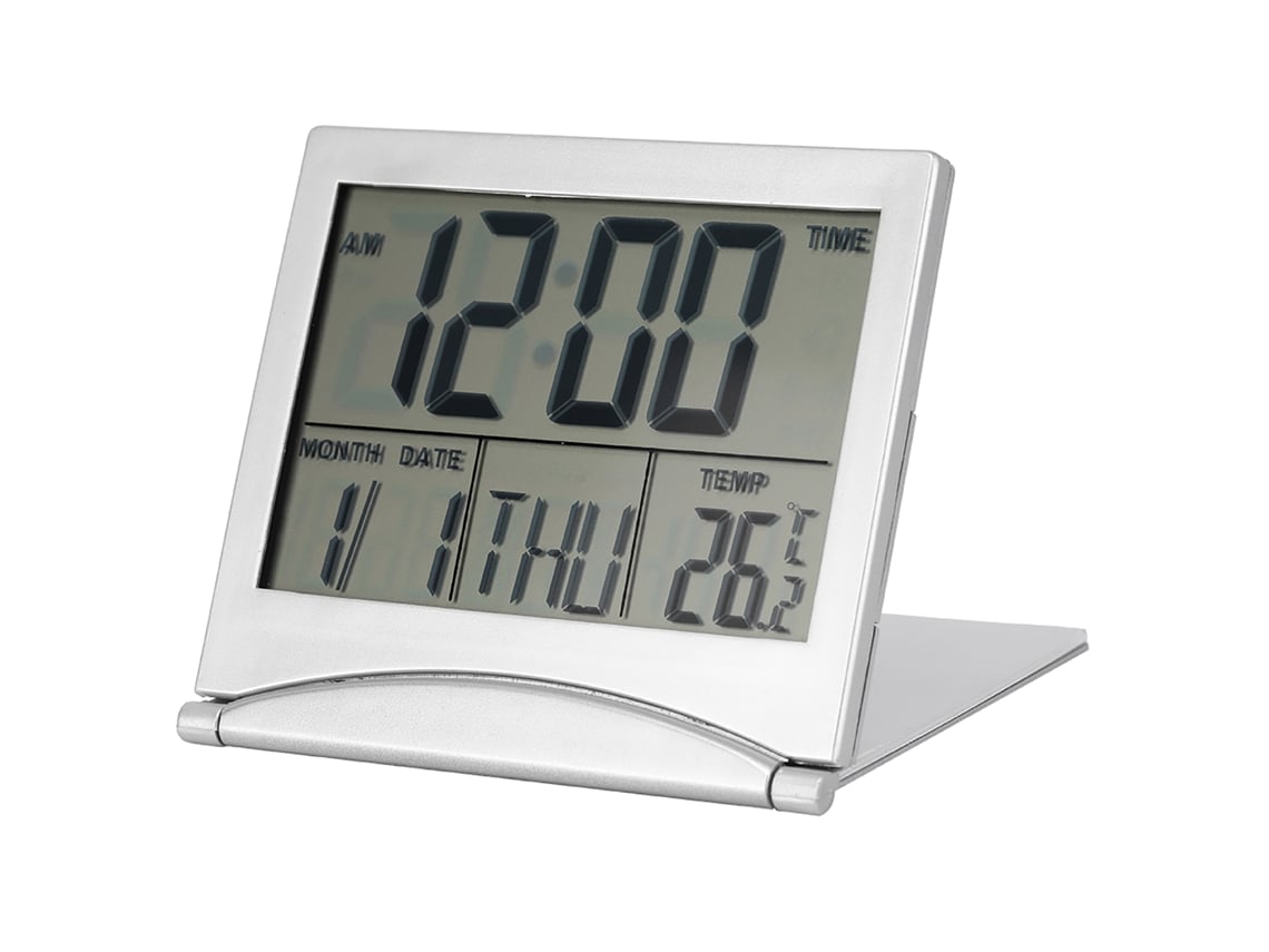 Relógio de Alarme Digital Portátil com Temperatura e Calendário | S/MARCA