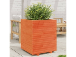 Vidaxl Vaso/floreira De Jardim 60x60x72,5 Cm Pinho Maciço Castanho Mel