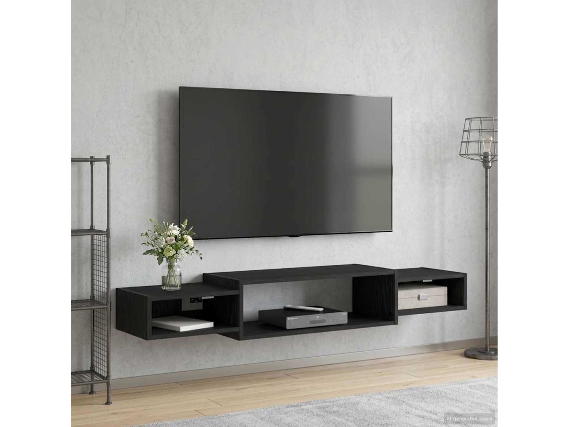 Vidaxl Armário De Tv Montado Na Parede Montagem Na Parede