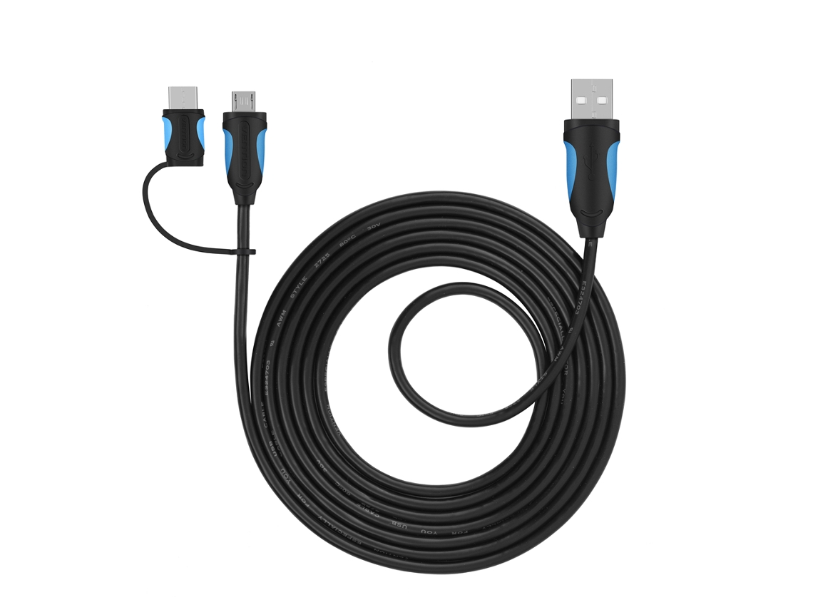 Cabo Dados LAXISCREED 2 em 1 Micro Usb Type c