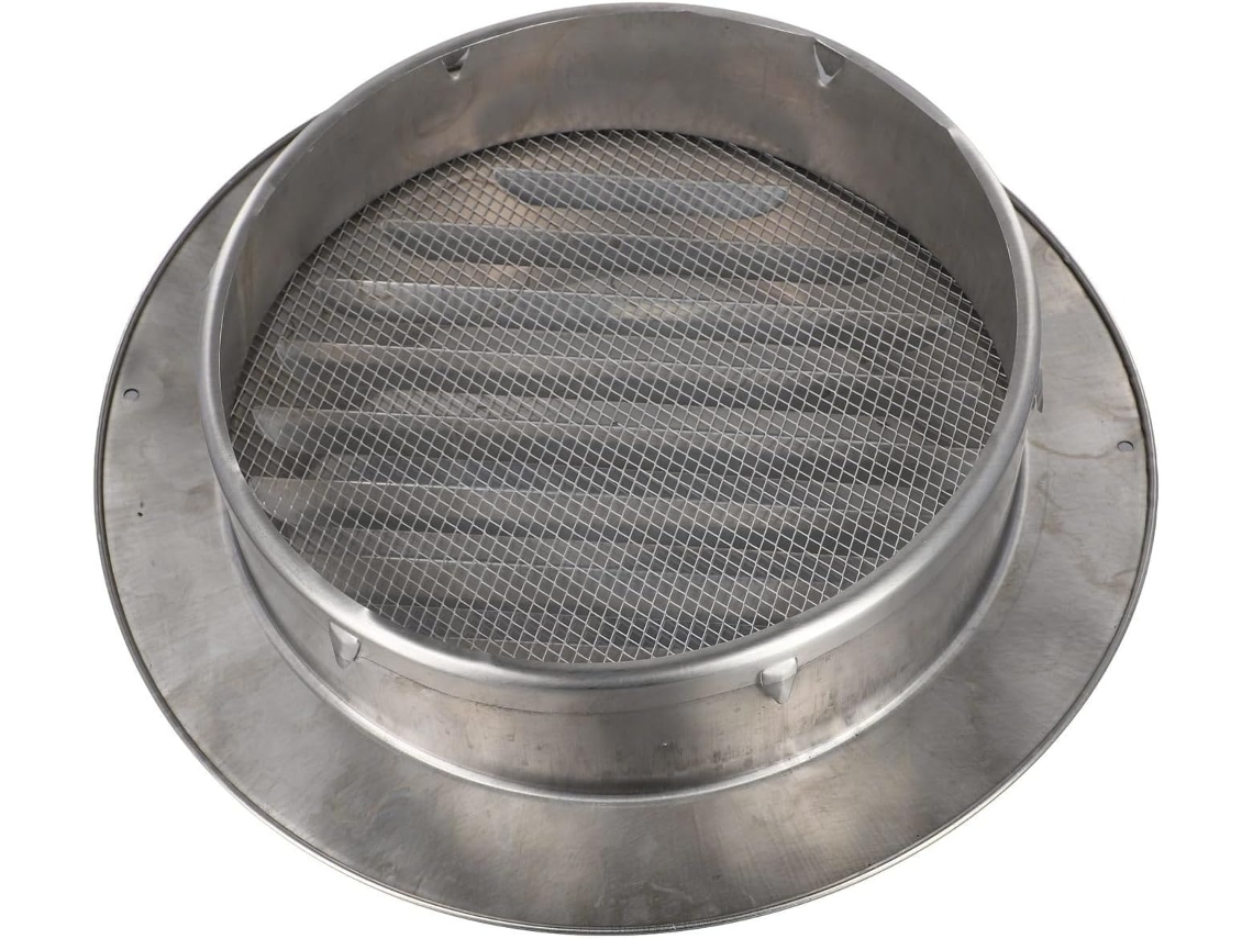 Grelha De Ventilação Redonda Em Aço Inoxidável Para Uso Interno E Externo (250 Mm)
