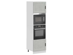Vidaxl Armários Forno 2pcs Porto Derivados De Madeira Cinzento Cimento