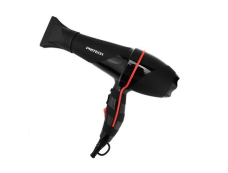 Secador De Cabelo 2200w Pritech Tc 3222 Preto Vermelho