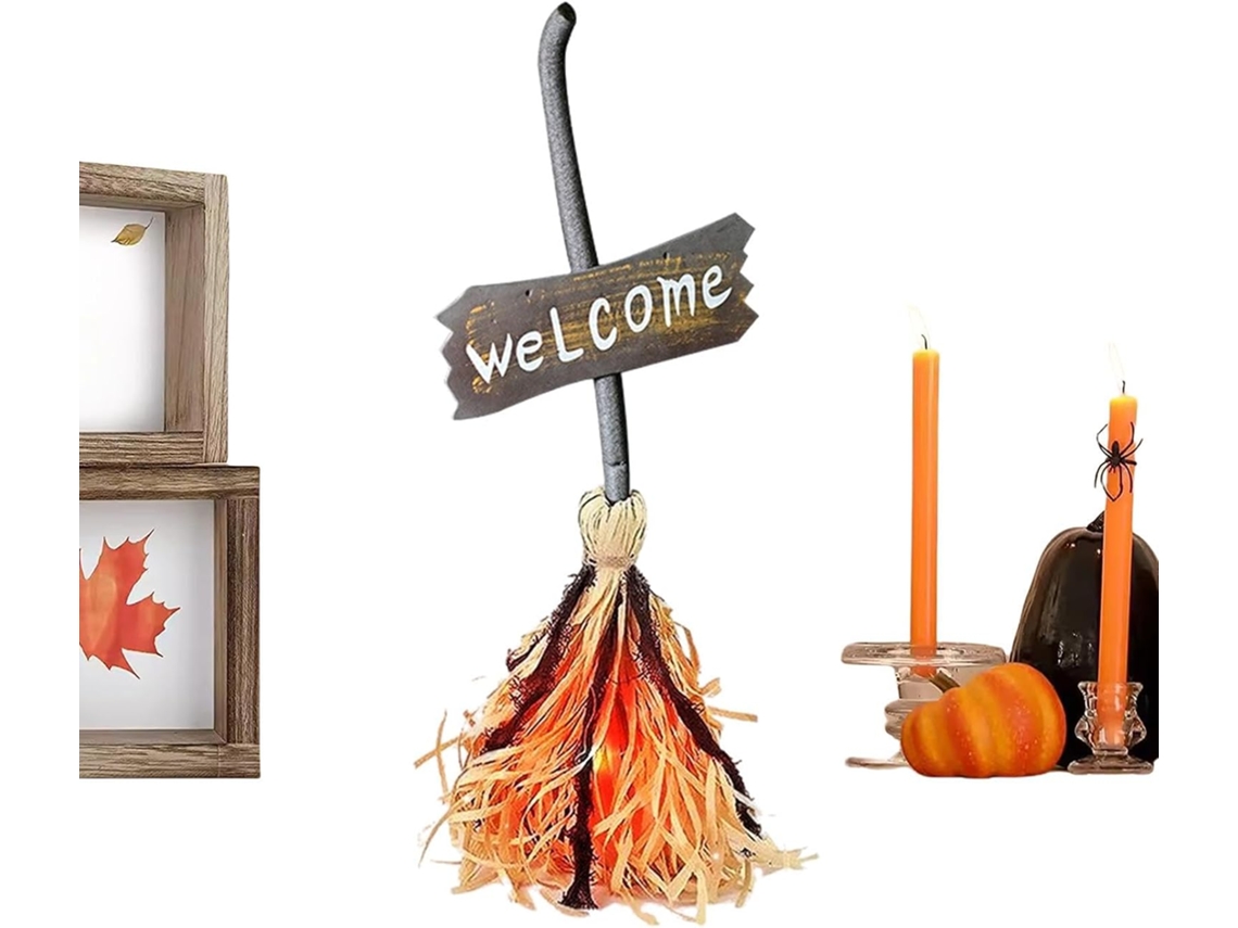 Tecido Halloween Vassoura Assustador Generisch Com