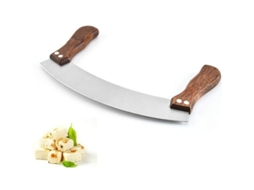 Cortador De Pizza Grande De Acero Inoxidable 35cm Com Cabo De Madeira Para Pizza, Queijo, Bolos E Verduras