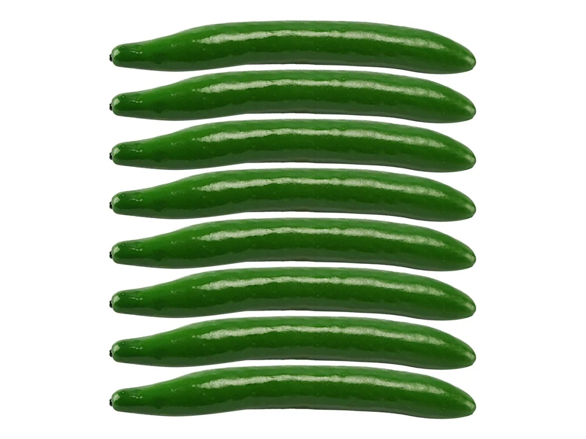 Lurelia Modelo Miniatura, Para Crianças - Simulação Decoração De Pepino Verde, Pedaços