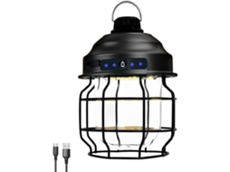Lâmpada Led Para Acampamento Para Uso Externo, Bateria De 3600 Mah Com 3 Modos De Iluminação, Preta Aquaforge