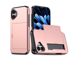 Capa Protetora À Prova De Choque Para Iphone 16 - Compartimento Para Cartão