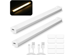 Iluminação para Guarda, Roupa, Luz Noturna Led Sem Fio para Interiores com Sensor de Movimento, 20 Cm, 3 Modos de Iluminação, 2 Unidades BRILVIBERA