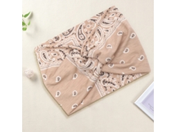 Banner Cruzado Para Cabelo De Algodão Macio Impresso Paisley Vintage Bege