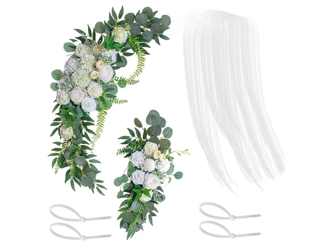 Arco de Casamento Branco com Flores LAXISCREED