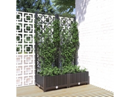 Vidaxl Vaso De Jardim Com Treliça Preto 80x40x121,5 Cm Pp