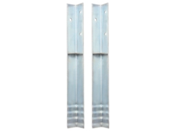 vidaXL Âncora de fixação no chão em L 2 pcs aço galvanizado 5x5x50 cm