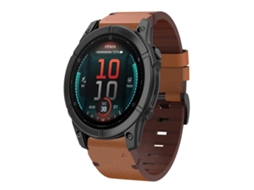 Bracelete Para Garmin Fenix 8 Amoled (51mm) - Couro - Fivela De Aço (26mm) Marrom