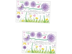 Conjunto De Adesivos De Parede Com Luzes De Dente-de-leão Para O 2º Aniversário - Decoração Art Factory