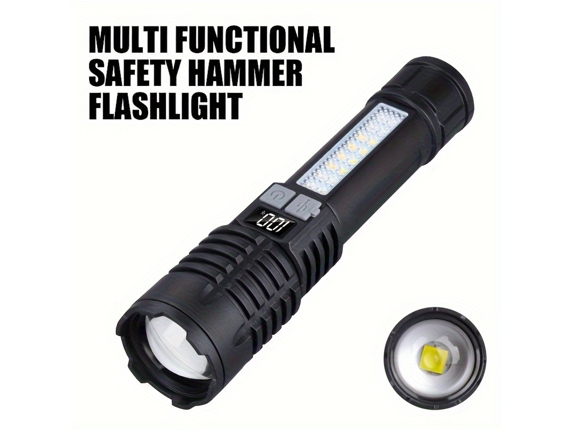 Lanterna Portátil de Acampamento para Exterior com Alta Luminosidade, Carregador Recarregável e Visor Digital Zoom STELASPLEN