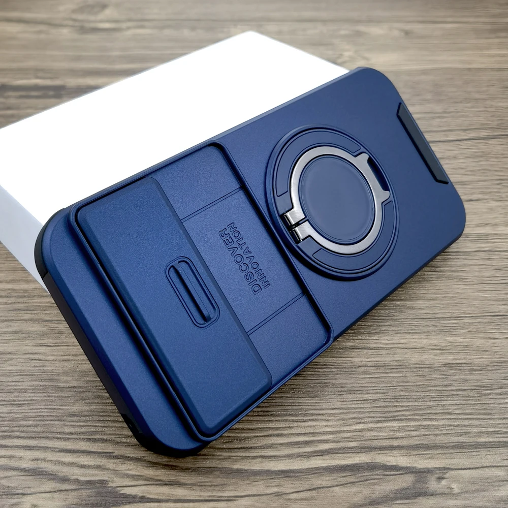 (azul Escuro, Google Pixel 10 Pro) Capa Multifuncional Com Suporte Deslizante E Proteção Magnética Contra Impactos.