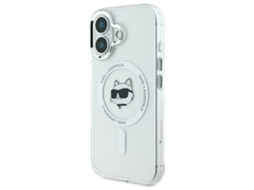 Capa para iPhone 16 Plus KARL LAGERFELD Pele Sintética Rígida Branco