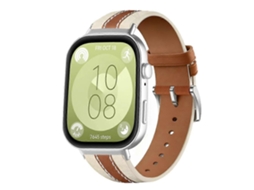 Pulseira De Couro Com Blocos De Cores Para Relógio Huawei Watch Fit4 / Fit4 Pro / Fit3
