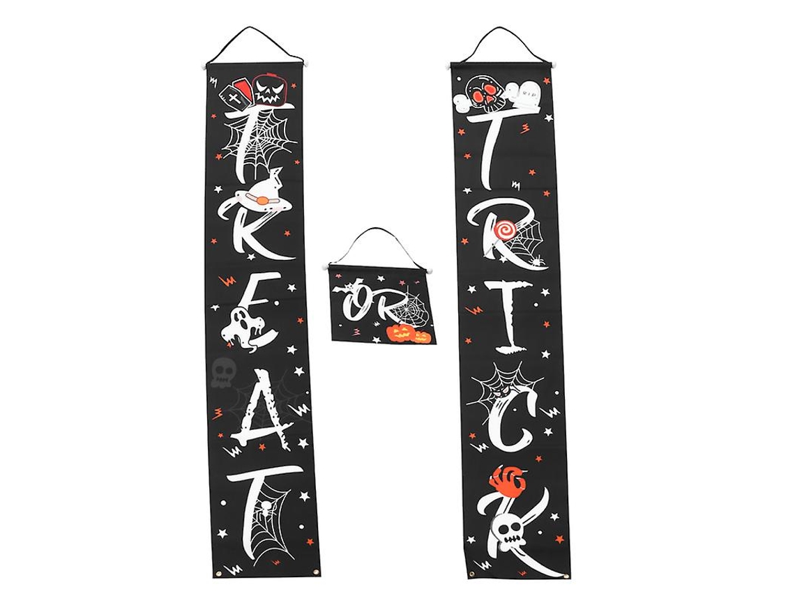 2 Peças de Cortina de Porta de Halloween para Decorações de Halloween ALLINLESS
