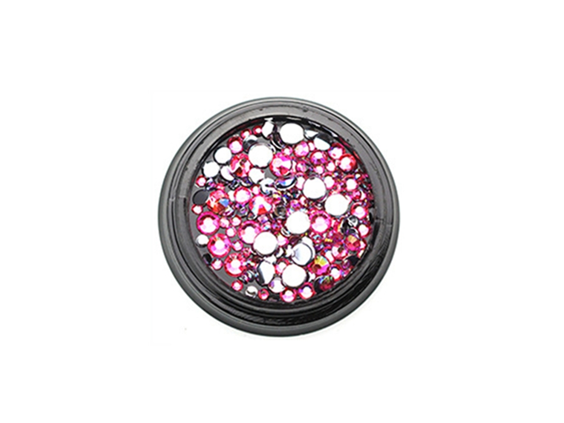 Ferramenta de manicure Strass Ab Glitter acrílico para decoração de unhas com lantejoulas 21