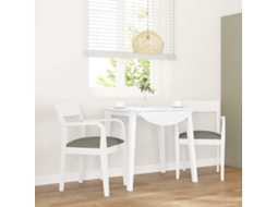 Vidaxl Cadeiras De Jantar Com Almofadões 2 Pcs Madeira Maciça Branco