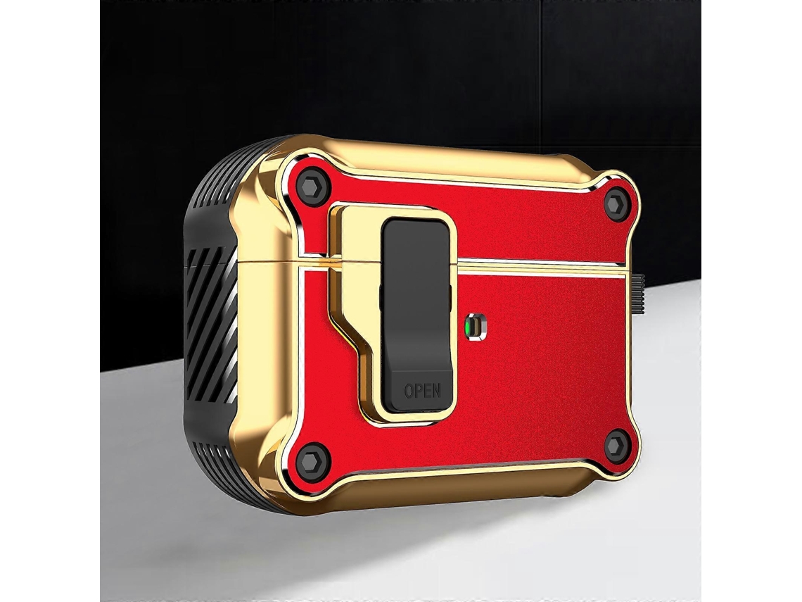 Capa Protetora Eagle Electroplated Para Fones De Ouvido Sem Fio Airpods Pro Com Gancho.