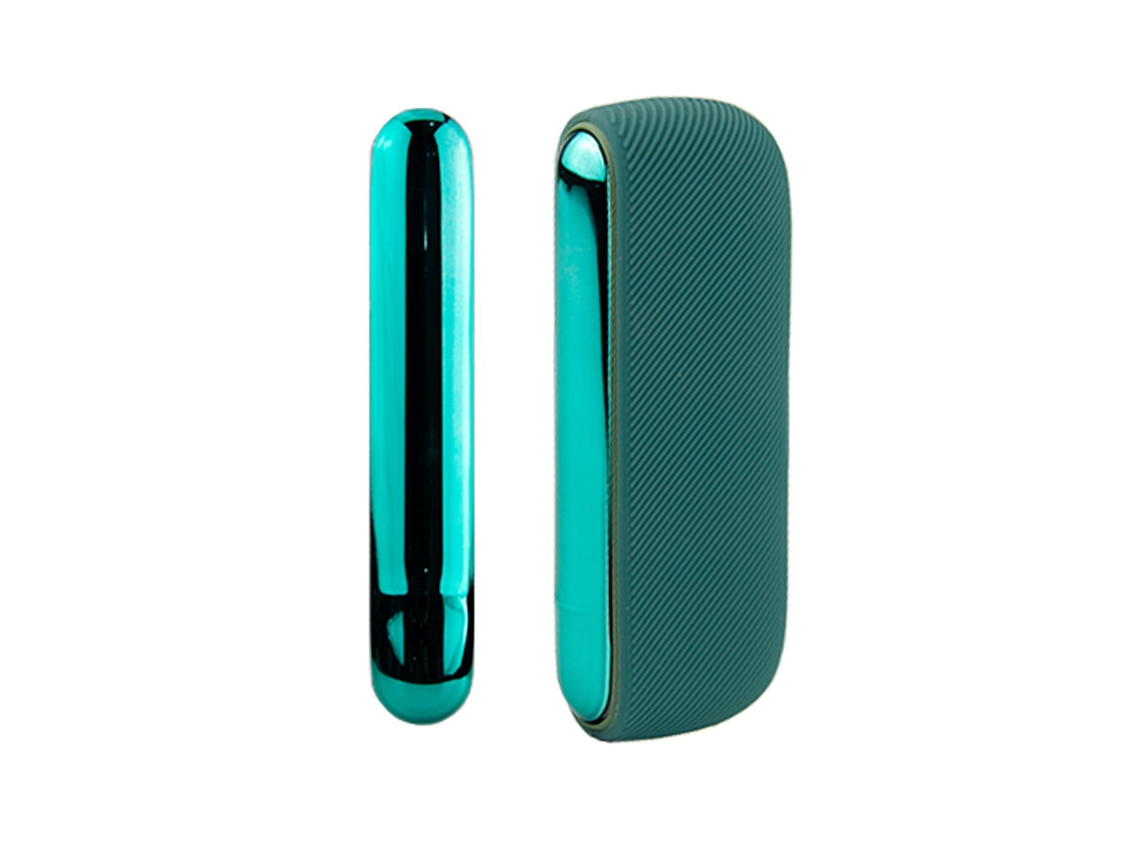 Capa Para Iqos Iluma Modelo De Abertura Lateral Adicionar Painéis Laterais 13x9.5x3cm Silicone Verde Escuro Fwinl