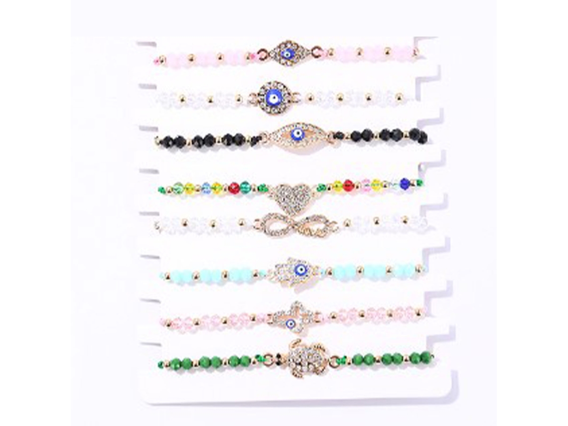Pulseiras Femininas Com Strass Tecido Colorido