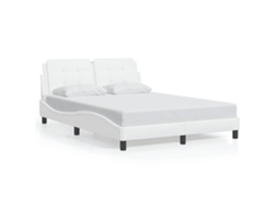 Estrutura de Cama Zadar Couro Artificial Branco 120x200 cm