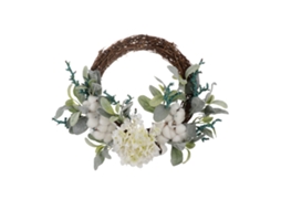 Laxiscreed Guia De Cabeça De Coelho Para Decoração De Páscoa Com Coroas De Eucalipto E Hortênsia, Pack De 2