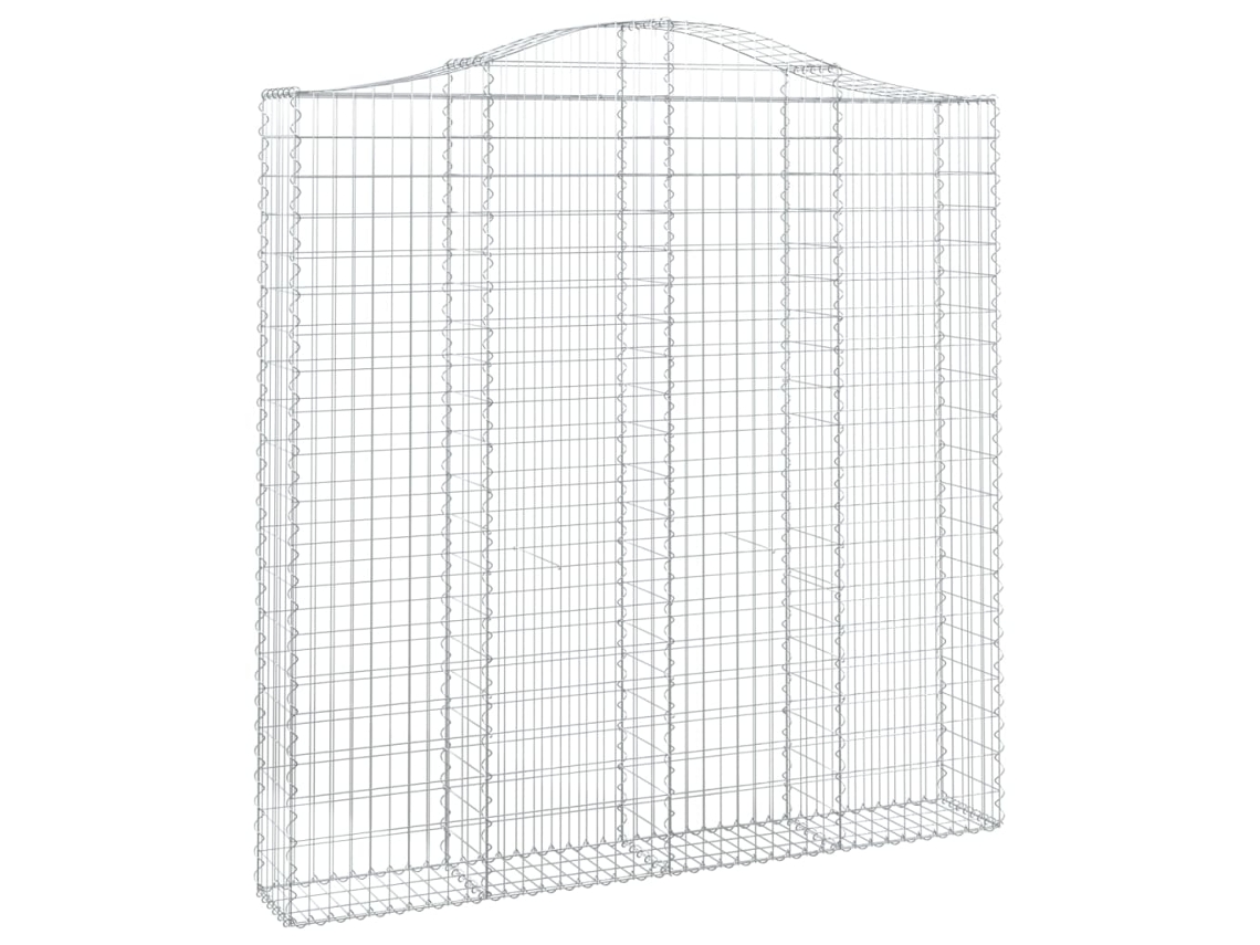 Gabion Basket, Gabion Baskets Vidaxl Prateado Ferro (200 X 30 X 200/220 Cm)